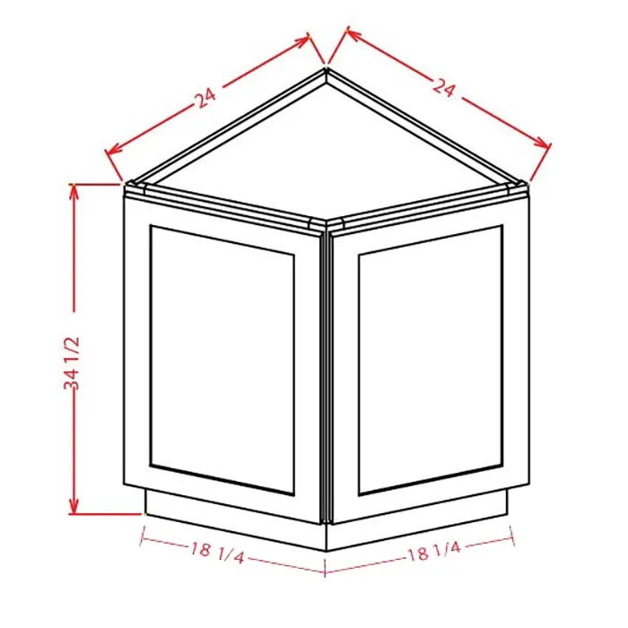 Red Cherry Base End Cabinet