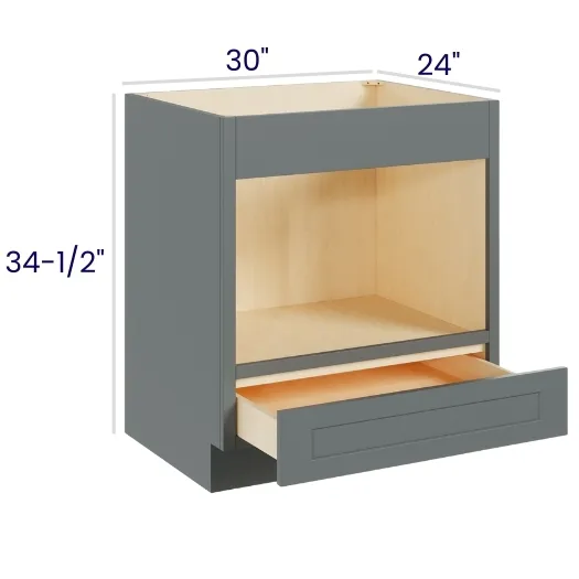 Heather Gray Shaker Microwave Base