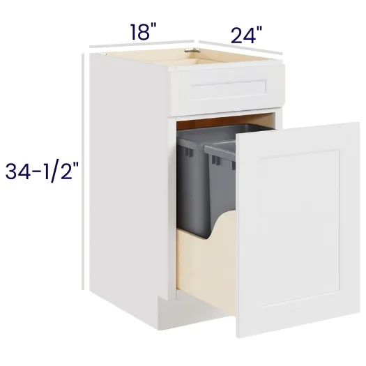 White Shaker Waste Bin