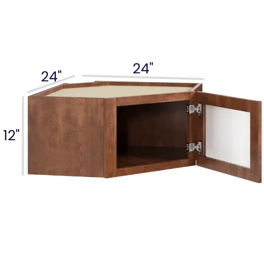 Red Cherry Diagonal Stacker Cabinets · Finished Interior · DOES NOT INCLUDE GLASS