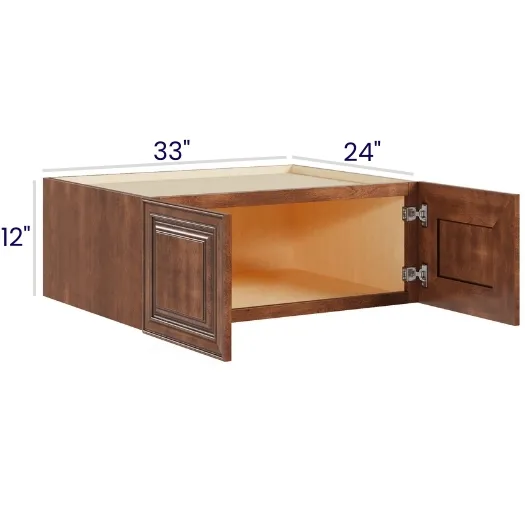 Red Cherry 33" Refrigerator Wall Cabinets