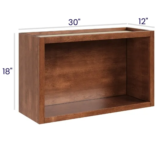 Red Cherry Wall Open Cabinet
