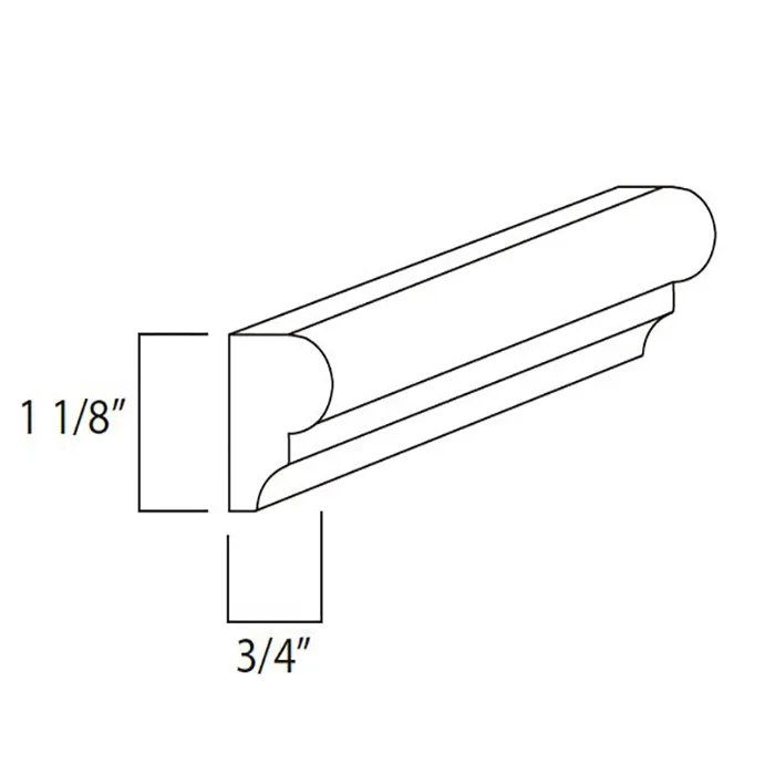 White Shaker Moldings · Chair Rail
