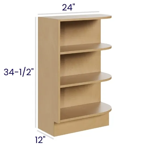 Oak Shaker Base End Shelf