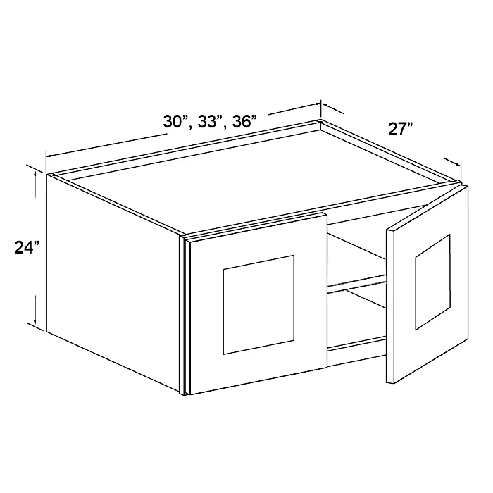 White Shaker Refrigerator Wall Cabinet