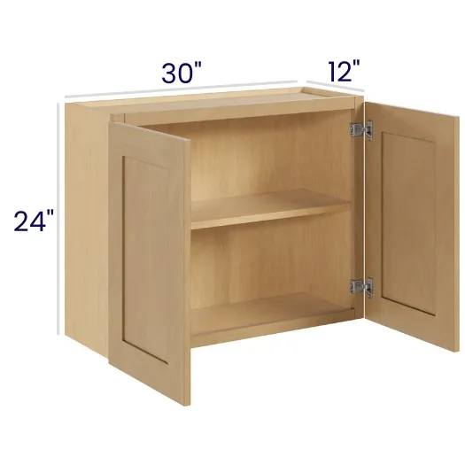 Oak Shaker 24" High Bridge Cabinets