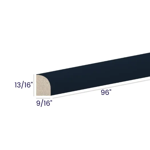 Navy Blue Shaker Shoe Molding