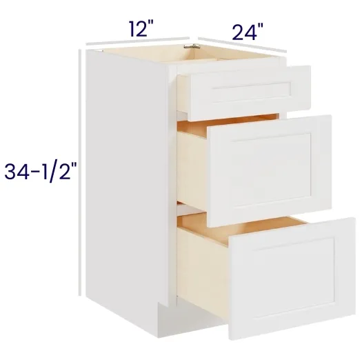 White Shaker Drawer Bases