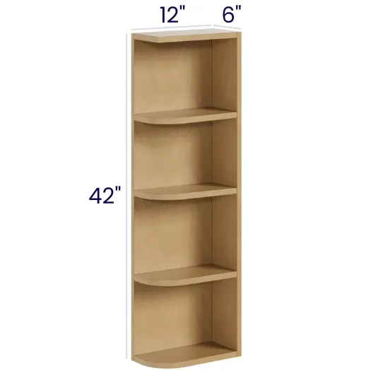 Oak Shaker Open End Wall Shelves