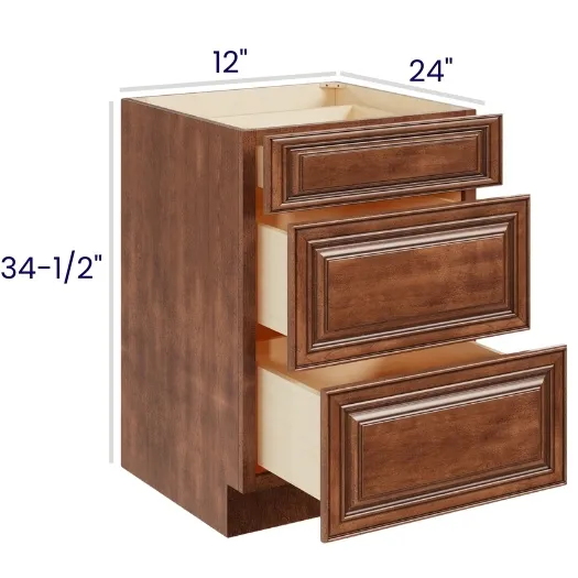 Red Cherry 3 Drawer Bases
