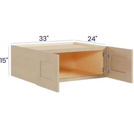 Natural Birch 33" Refrigerator Wall Cabinets