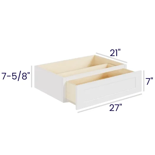White Shaker Vanity Knee Drawer