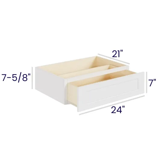 White Shaker Vanity Knee Drawer