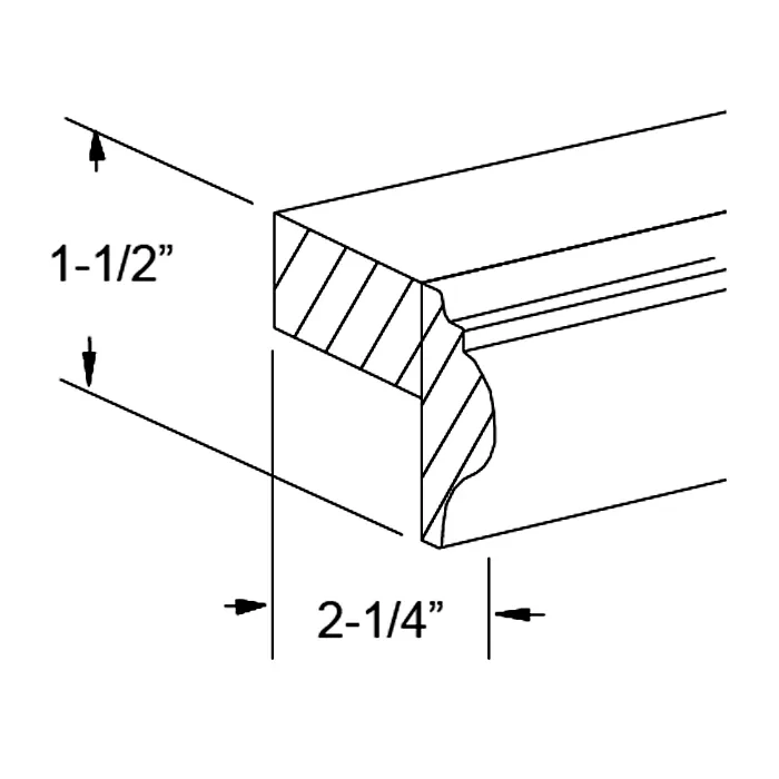 White Shaker Light Rail Molding