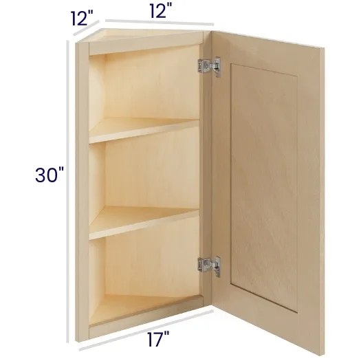 Natural Birch Angle Wall Cabinet