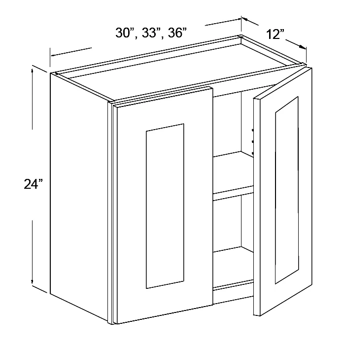 White Shaker Wall Bridge Cabinet
