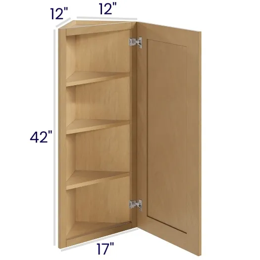Oak Shaker Angle Wall Cabinets