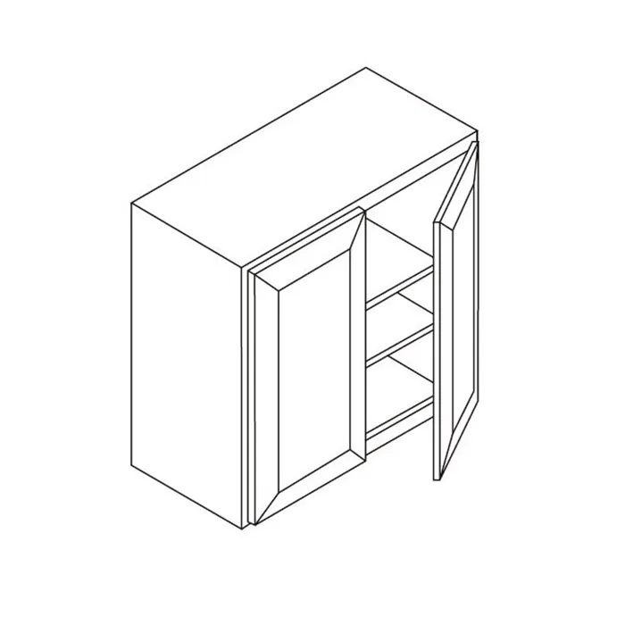 White Shaker 30" High Wall Cabinets · Double Door