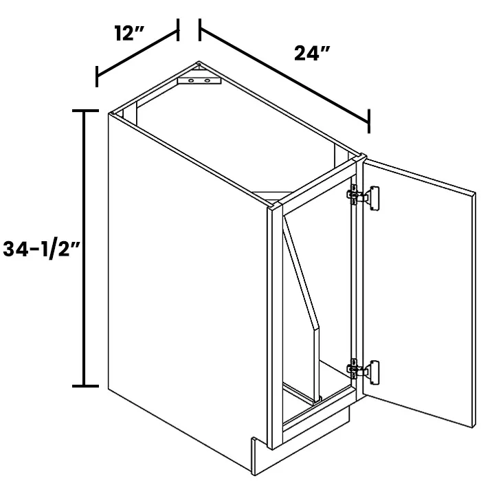 Heather Gray Shaker Full Height Tray Divider Bases