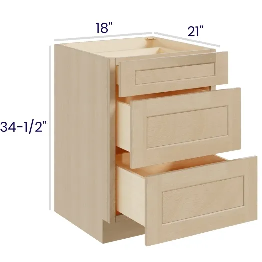 Natural Birch Vanity Drawer Bases