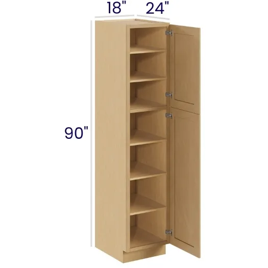 Oak Shaker Pantry Cabinets · Single Door