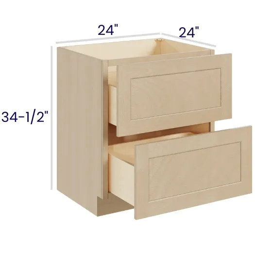 Natural Birch 2 Drawer Bases