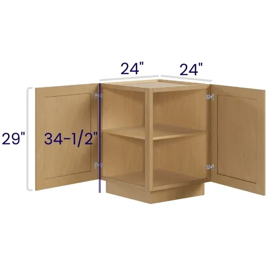 Oak Shaker Base End Cabinet