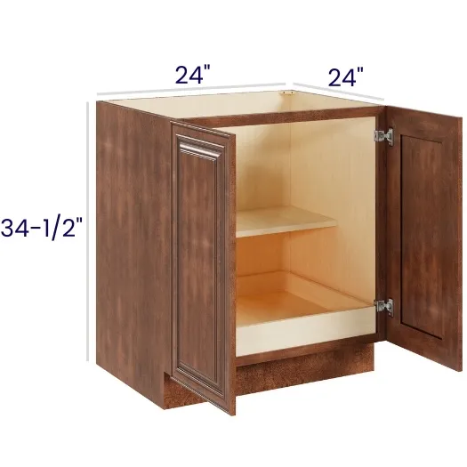 Red Cherry Full Height Double Door Bases With One Rollout