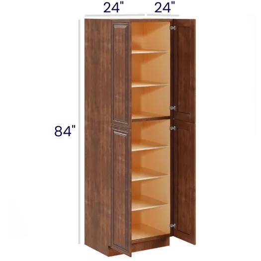 Red Cherry Utility / Pantry Cabinets · 4 Doors