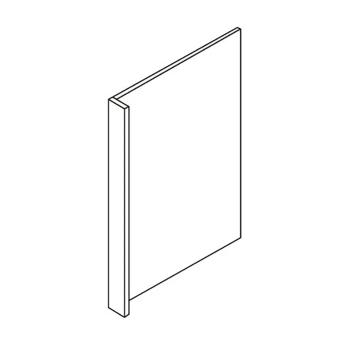 White Shaker Panels · Refrigerator End