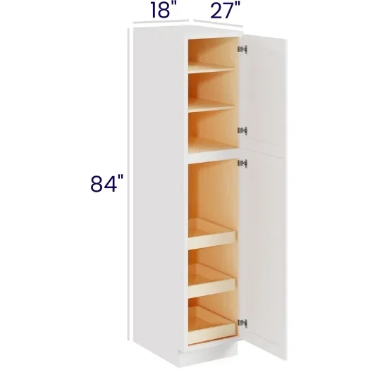 White Shaker Utility / Pantry Cabinets · 2 Doors