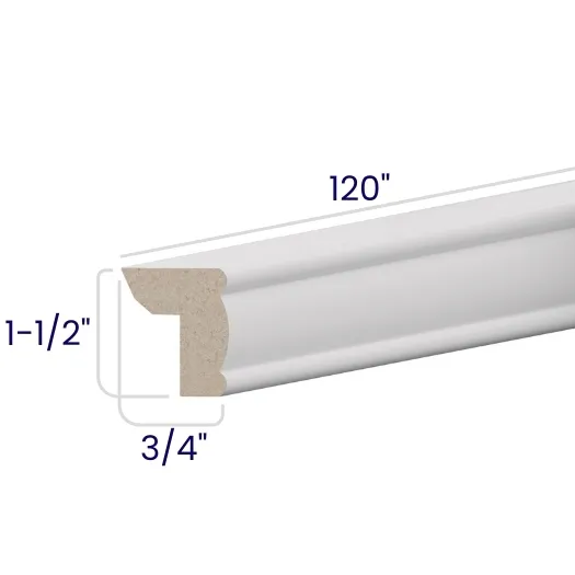 White Shaker Moldings · Light Rail
