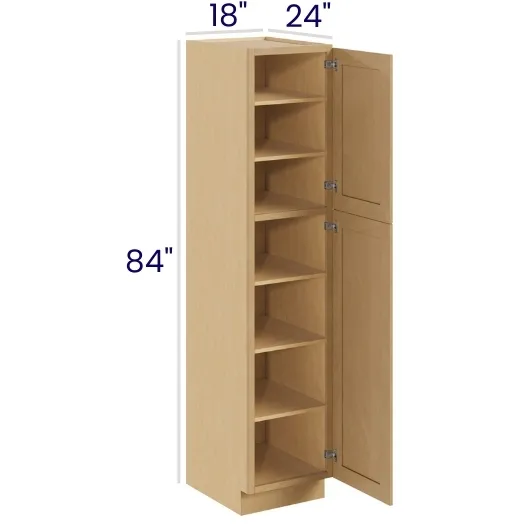 Oak Shaker Pantry Cabinets · Single Door