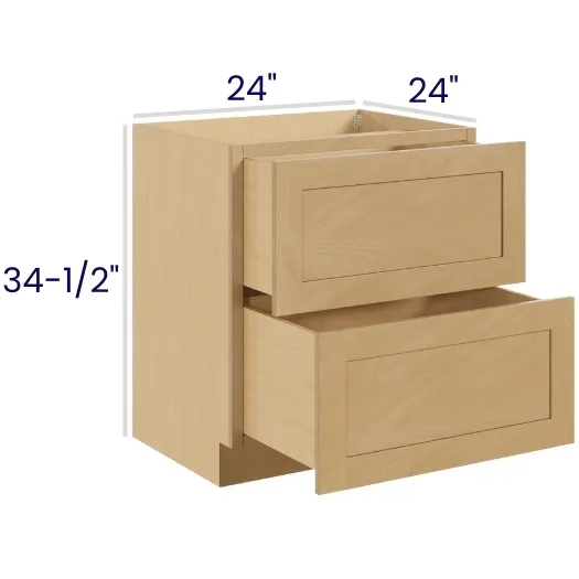 Oak Shaker 2 Drawer Bases