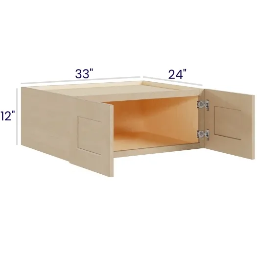 Natural Birch 33" Refrigerator Wall Cabinets