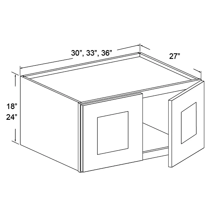 White Shaker Refrigerator Wall Cabinet