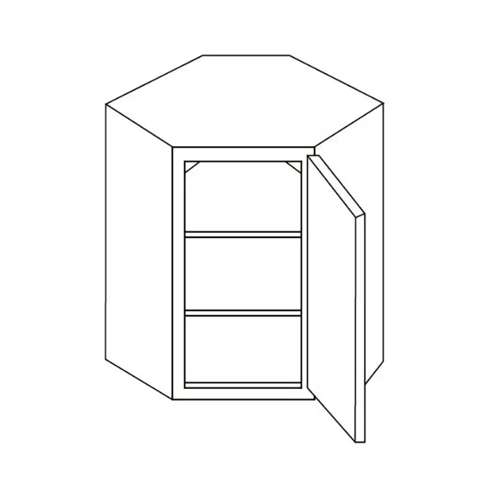 White Shaker Diagonal Corner Wall Cabinets