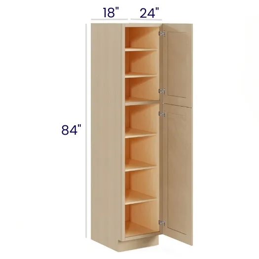 Natural Birch Utility / Pantry Cabinets · 2 Doors