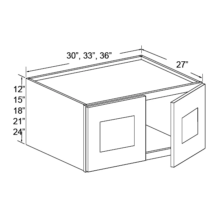 White Shaker Refrigerator Wall Cabinet