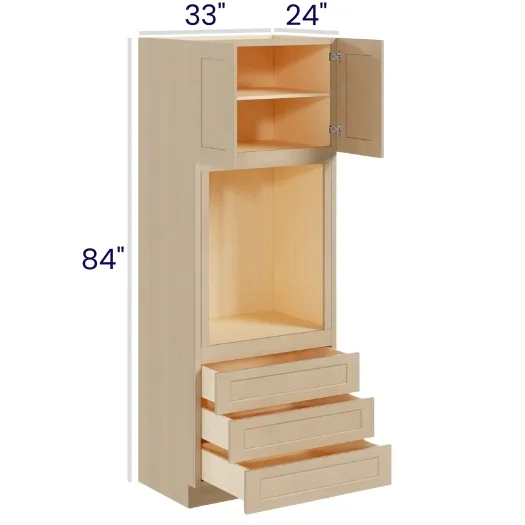 Natural Birch Oven Cabinets