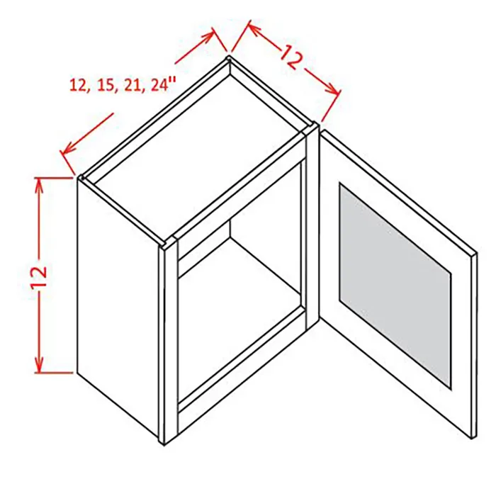 Red Cherry Single Door Stacker Cabinets · Finished Interior · DOES NOT INCLUDE GLASS