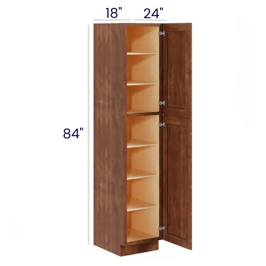 Red Cherry Utility / Pantry Cabinets · 2 Doors