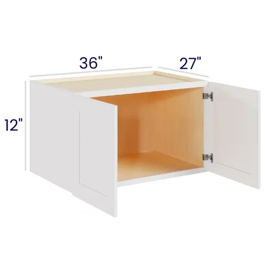 White Shaker Refrigerator Wall Cabinets