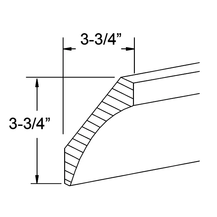 White Shaker Cove Crown Molding