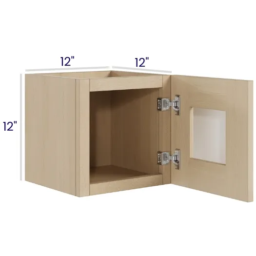 Natural Birch Single Door Stacker Cabinets · Finished Interior · DOES NOT INCLUDE GLASS
