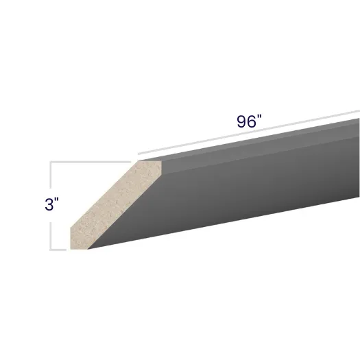 Heather Gray Shaker Moldings · Long Angle Crown