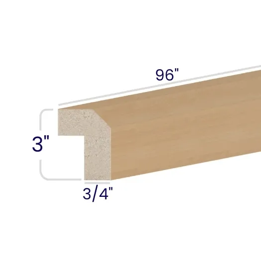 Oak Shaker Angle Light Rail Molding