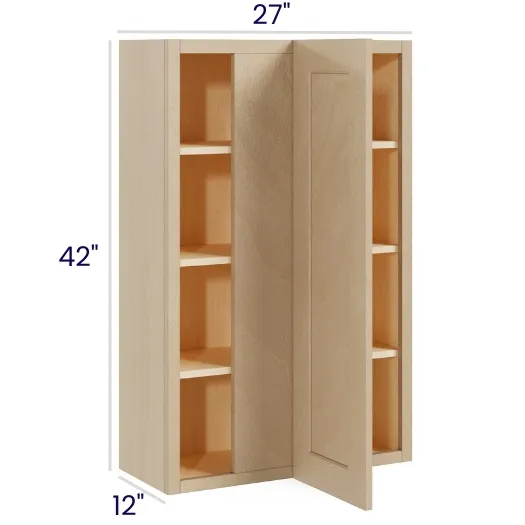 Natural Birch Wall Blind Cabinets