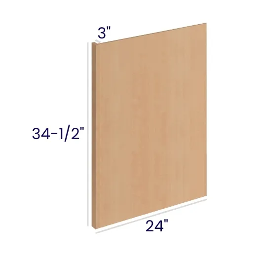 Oak Shaker Dishwasher Panel with 3" Return