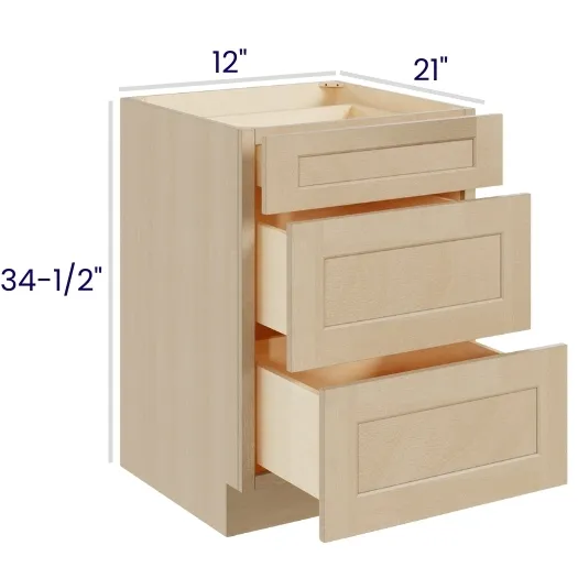 Natural Birch Vanity Drawer Bases